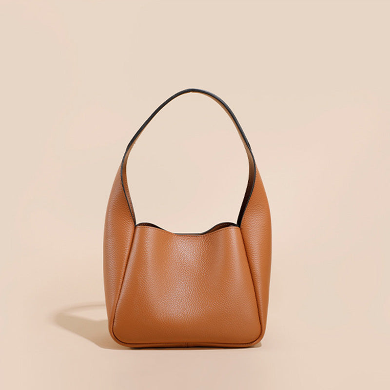 Minimalist Soft Leather Shoulder Bag
