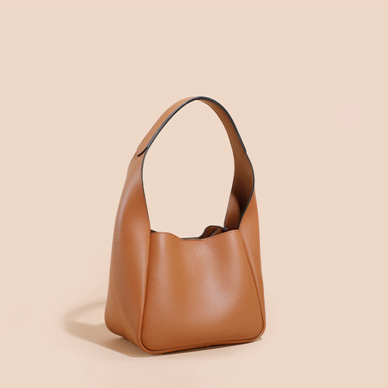 Minimalist Soft Leather Shoulder Bag
