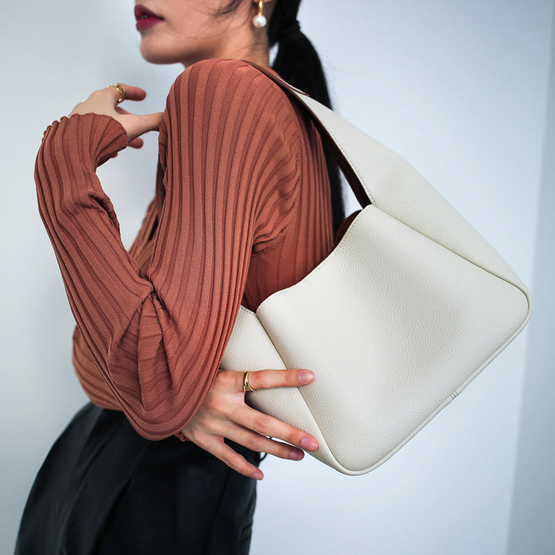 Minimalist Soft Leather Shoulder Bag