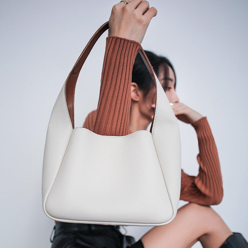 Minimalist Soft Leather Shoulder Bag