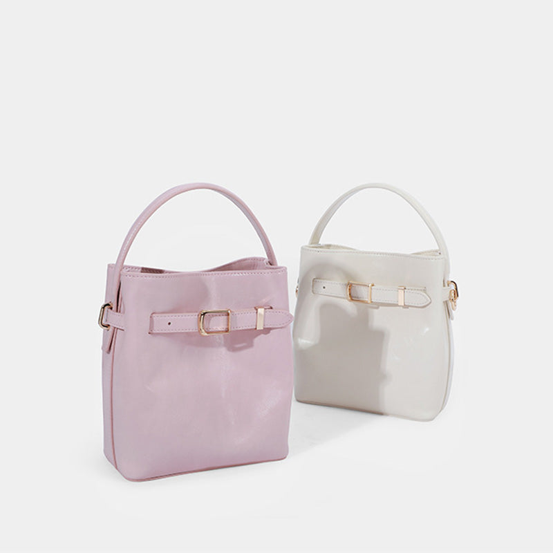 Modern Belted Crossbody and Handbag with a Sleek Structured Design