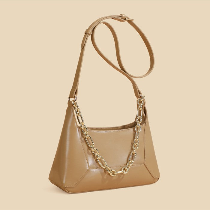 Geometric Mini Top-Handle Crossbody Handbag