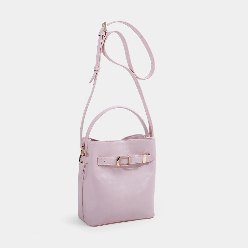 Modern Belted Crossbody and Handbag with a Sleek Structured Design