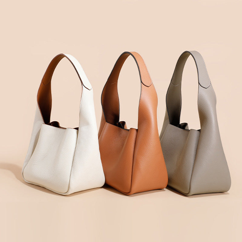 Minimalist Soft Leather Shoulder Bag